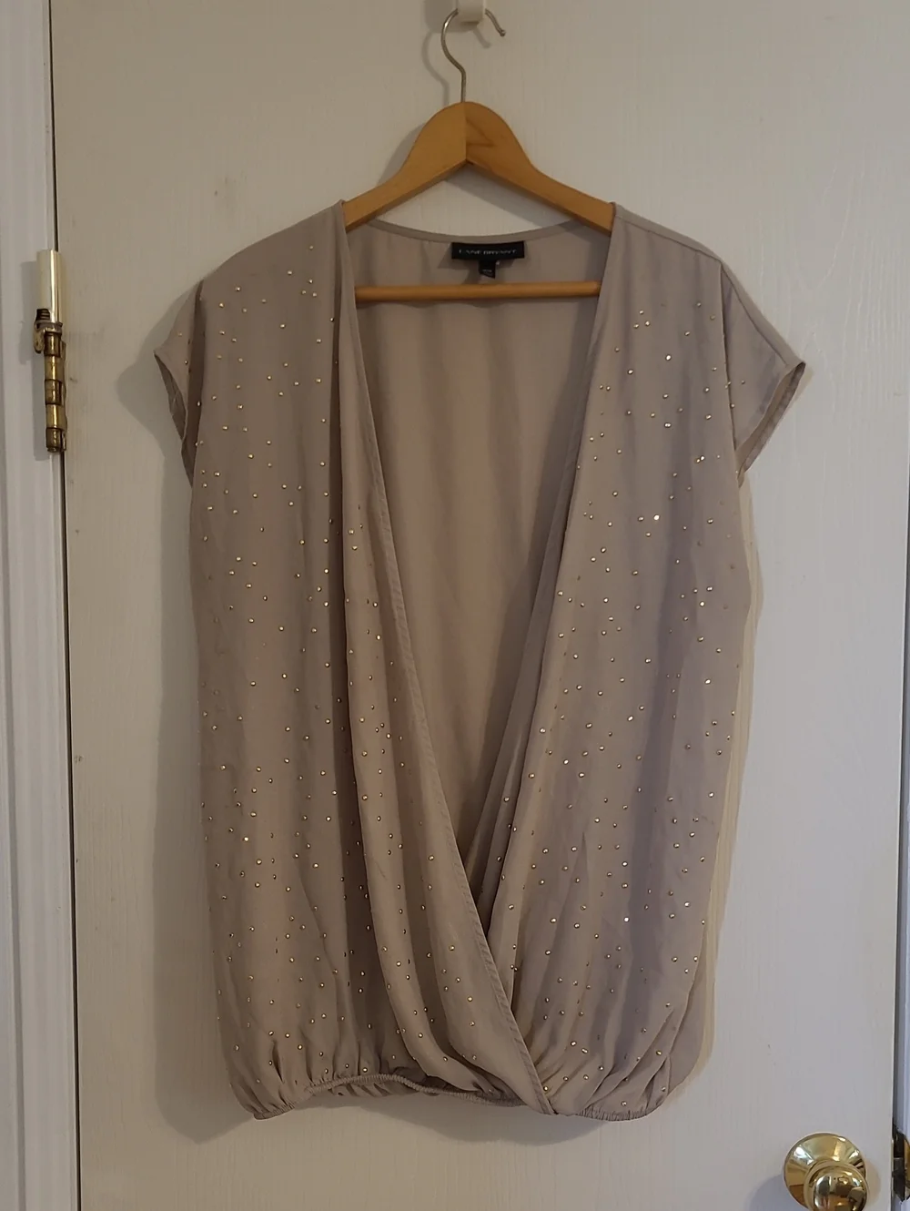 Lane Bryant Deep V Faux Wrap Blouse - Picture 1 of 7